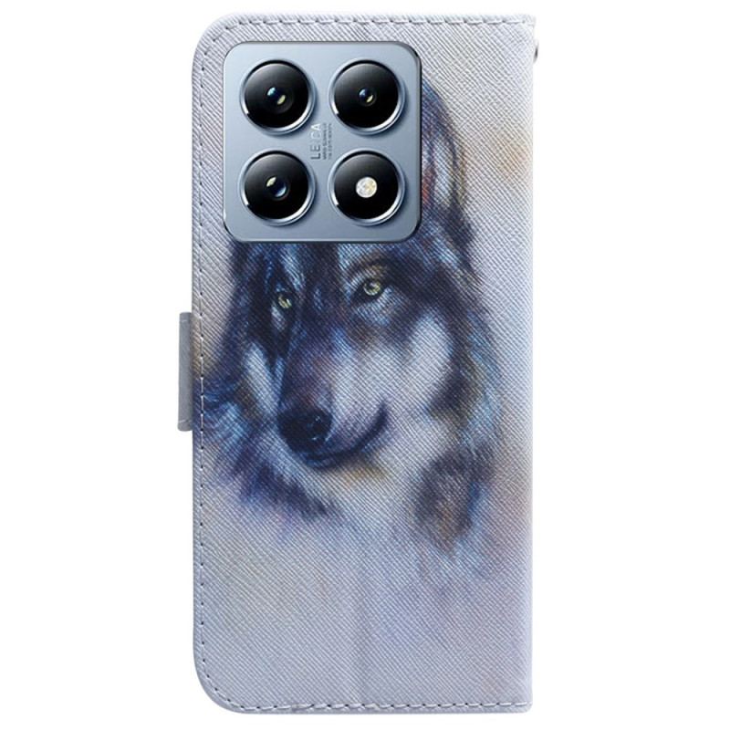 Fodral Xiaomi 14t Pro Wolf Akvarell