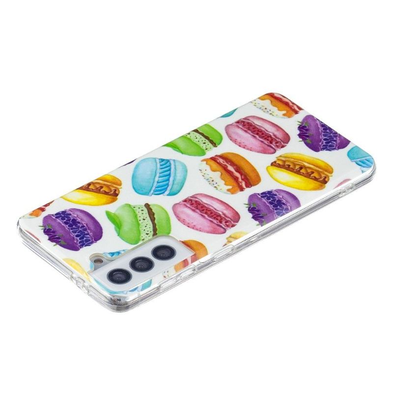 Skal För Samsung Galaxy S21 FE Hemming Fluorescerande Macarons