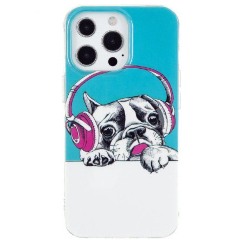 Skal iPhone 15 Pro Max Fluorescerande Hund