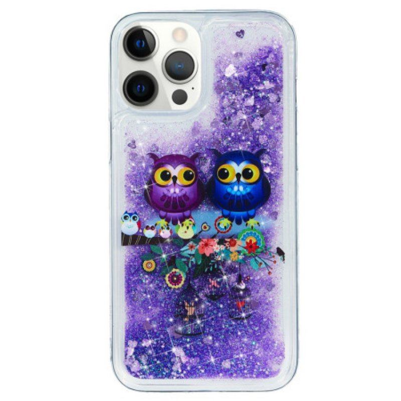 Skal iPhone 15 Pro Max Glitter Par Ugglor