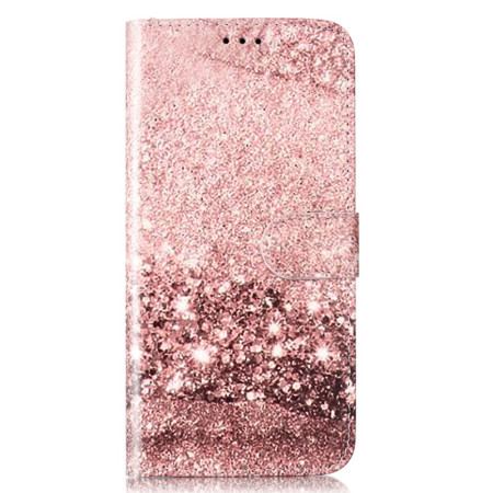 Läderfodral Samsung Galaxy S24 5g Telefonfodral Guld-rosa Marmor