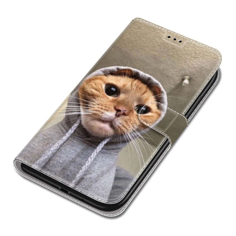 Läderskal Fodral Samsung Galaxy S24 5g Yo Cat With Lanyard