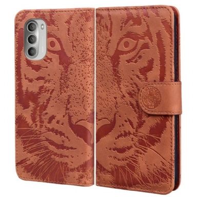 Fodral Moto G51 5G Tiger Face Print