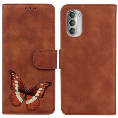 Folio-fodral Moto G51 5G Skin-touch Butterfly