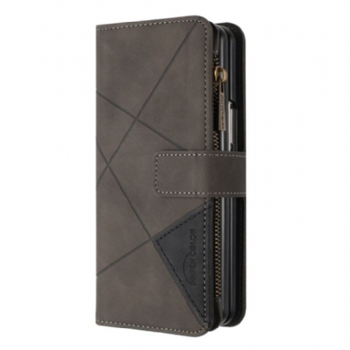 Läderfodral Samsung Galaxy Z Fold 6 Telefonfodral Binfen Color Geometry Wallet