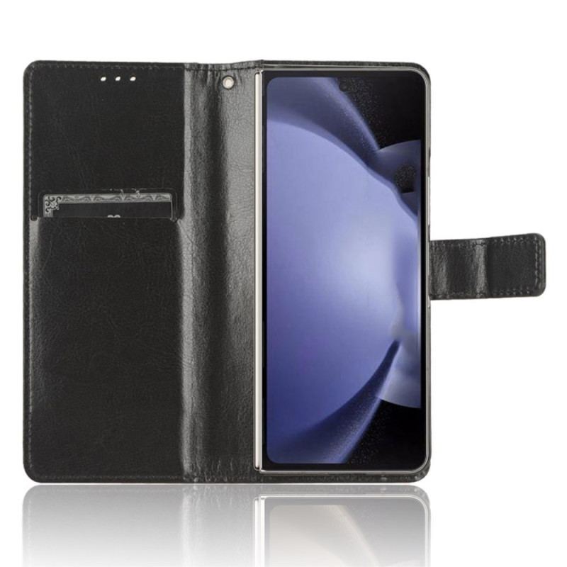 Läderskal Fodral Samsung Galaxy Z Fold 6 Flashigt Konstläder