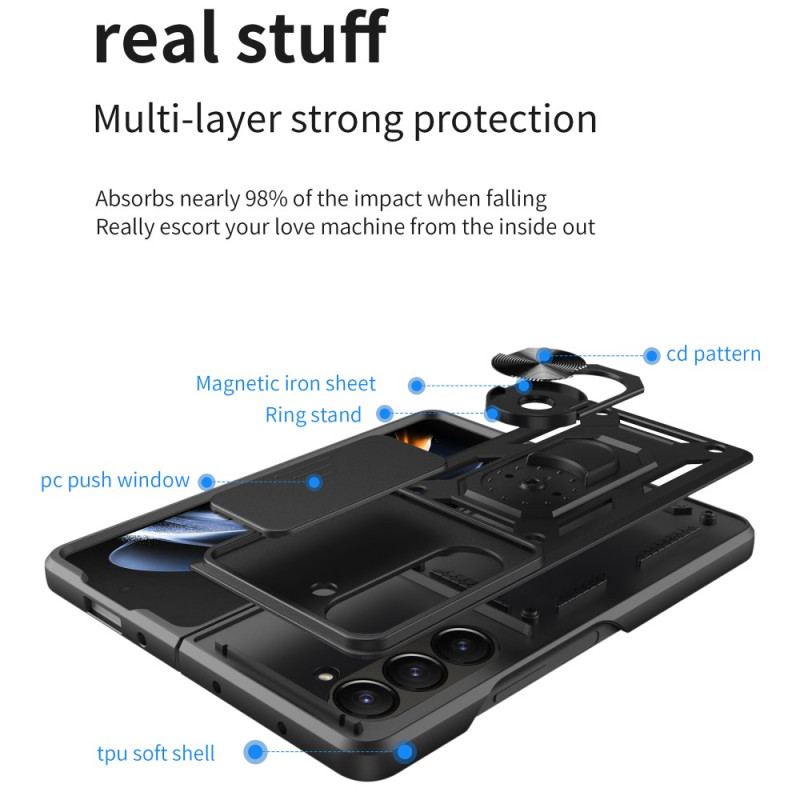 Skal För Samsung Galaxy Z Fold 6 Linsskydd Och Stöd