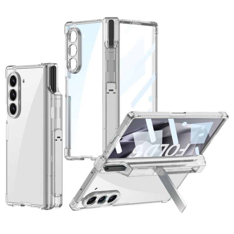 Skal Samsung Galaxy Z Fold 6 Telefonfodral Transparent Pennhållare Och Stöd Gkk