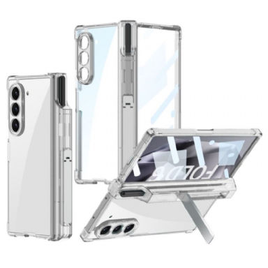 Skal Samsung Galaxy Z Fold 6 Telefonfodral Transparent Pennhållare Och Stöd Gkk