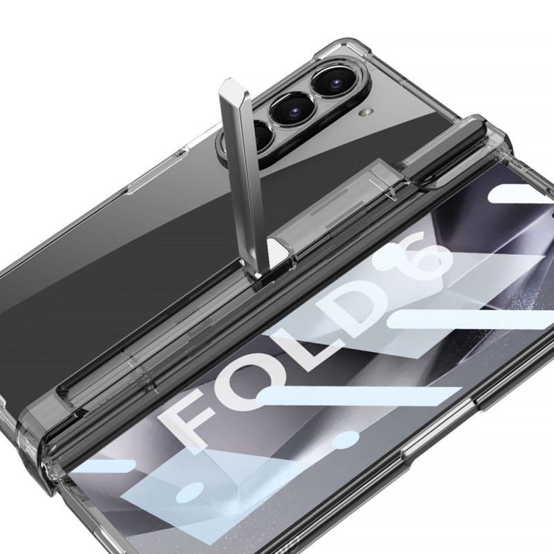 Skal Samsung Galaxy Z Fold 6 Telefonfodral Transparent Pennhållare Och Stöd Gkk