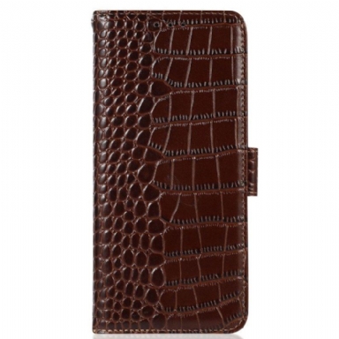 Folio-fodral Xiaomi Redmi Note 12 Pro Crocodile Style Rfid