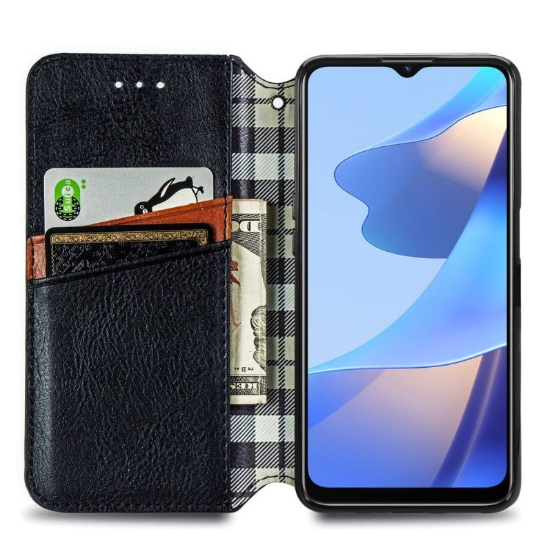 Fodral För Oppo A16 / A16s Hemming Kub Design Korthållare