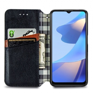 Fodral För Oppo A16 / A16s Hemming Kub Design Korthållare