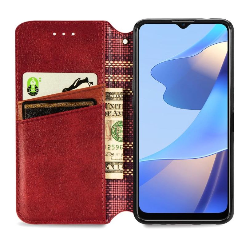 Fodral För Oppo A16 / A16s Hemming Kub Design Korthållare