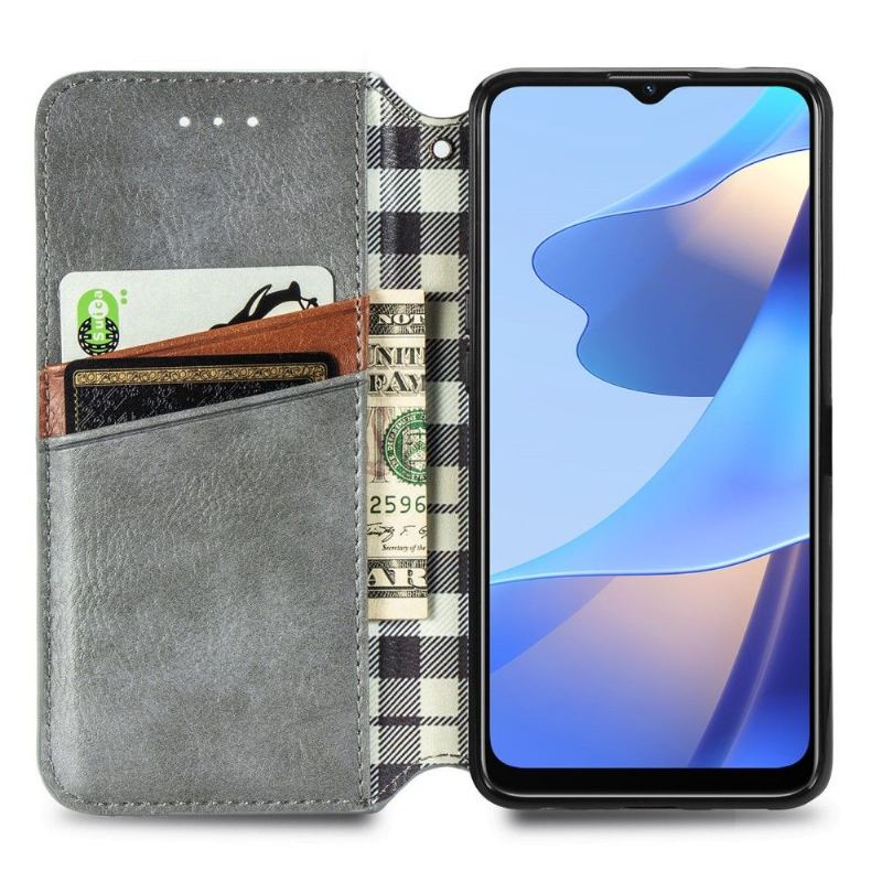 Fodral För Oppo A16 / A16s Hemming Kub Design Korthållare