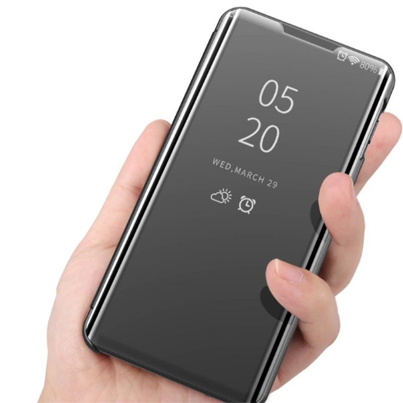 Skal För Oppo A16 / A16s Fallskydd Folio-fodral Spegeleffekt