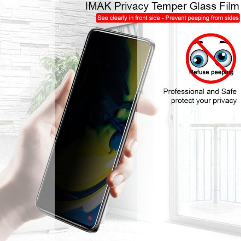 Samsung Galaxy A80 - Skärmskydd I Härdat Glas Och Sekretessfilter