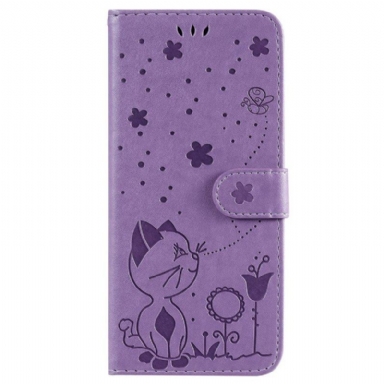 Fodral Samsung Galaxy S23 Ultra 5G Med Kedjar Strappy Cat And Bees