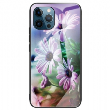 Skal iPhone 14 Pro Max Härdat Glas Blommor