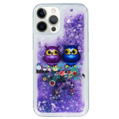 Skal iPhone 15 Pro Glitter Par Ugglor