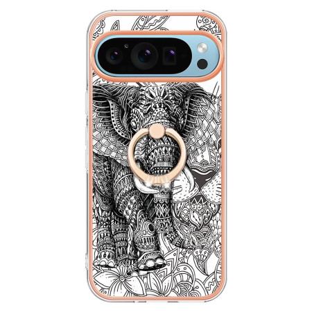 Skal Google Pixel 9 Pro Telefonfodral Elephant Totem Spport Ring