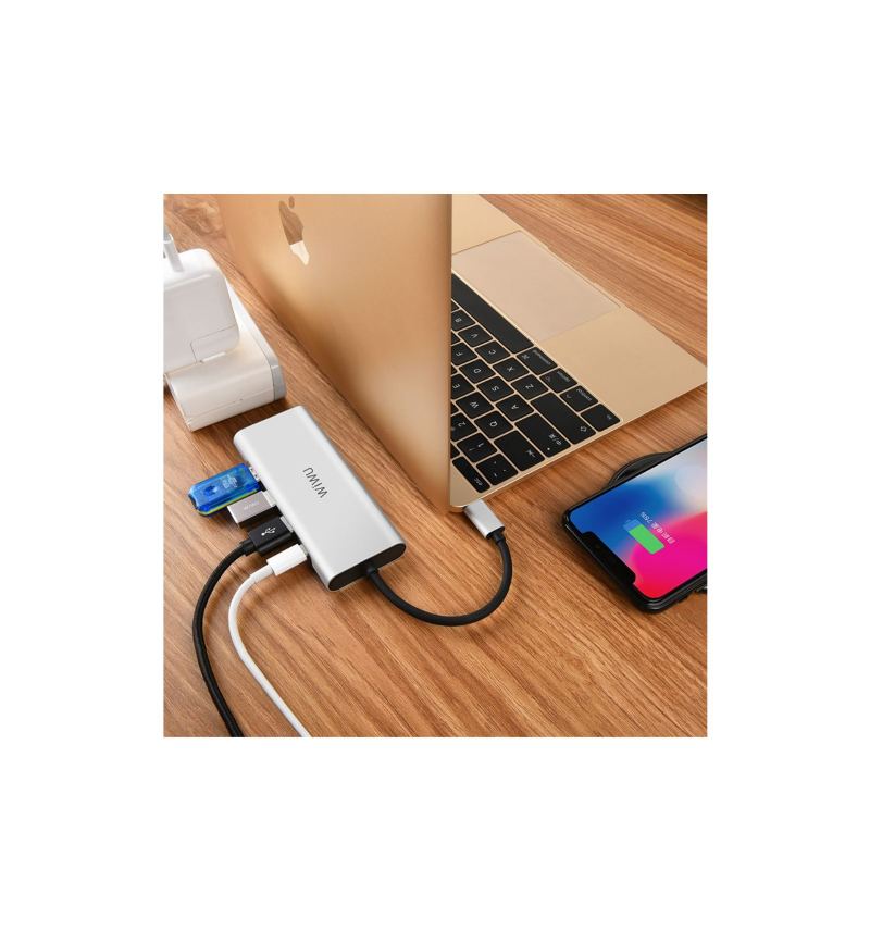 Usb-C Till Hdmi / Usb Hub-Adapter För Dator - Silver