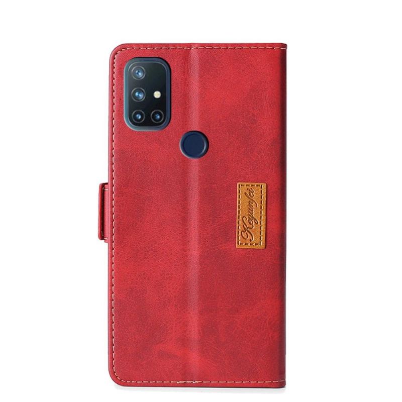 Fodral För OnePlus Nord N10 Keyunfei Konstläder Bicolor