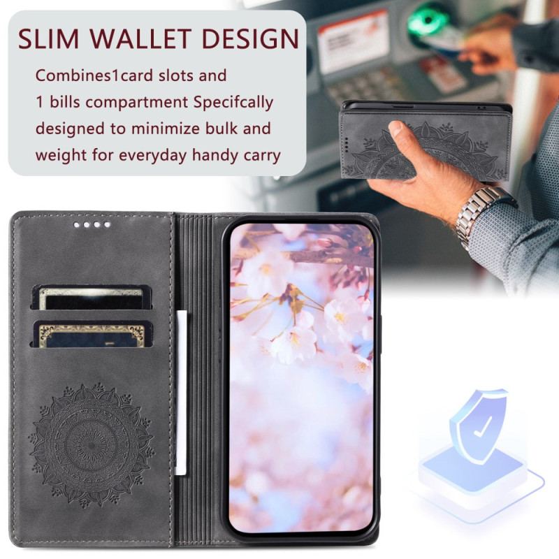 Folio-fodral Xiaomi Redmi Note 13 Pro Plus 5g Telefonfodral Mandala Mockaeffekt