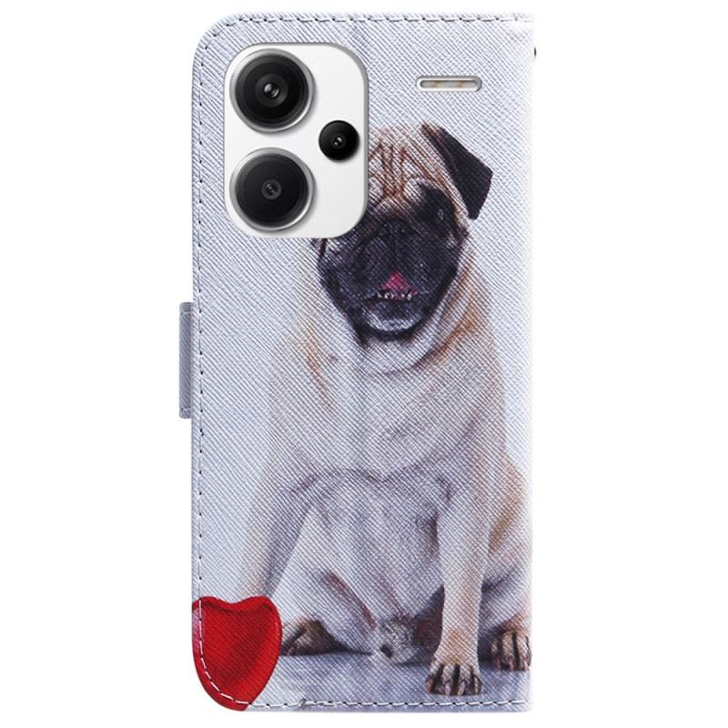 Läderfodral Xiaomi Redmi Note 13 Pro Plus 5g Telefonfodral Mops Hund