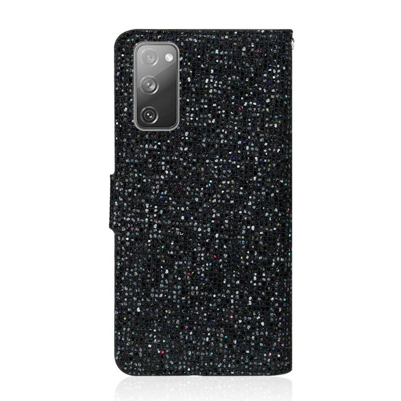 Folio-fodral För Samsung Galaxy S20 FE Glitterkorthållare