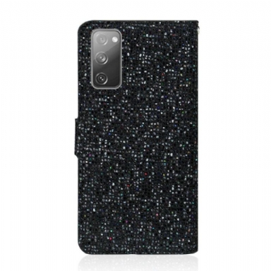 Folio-fodral För Samsung Galaxy S20 FE Glitterkorthållare