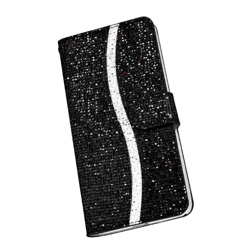 Folio-fodral För Samsung Galaxy S20 FE Glitterkorthållare