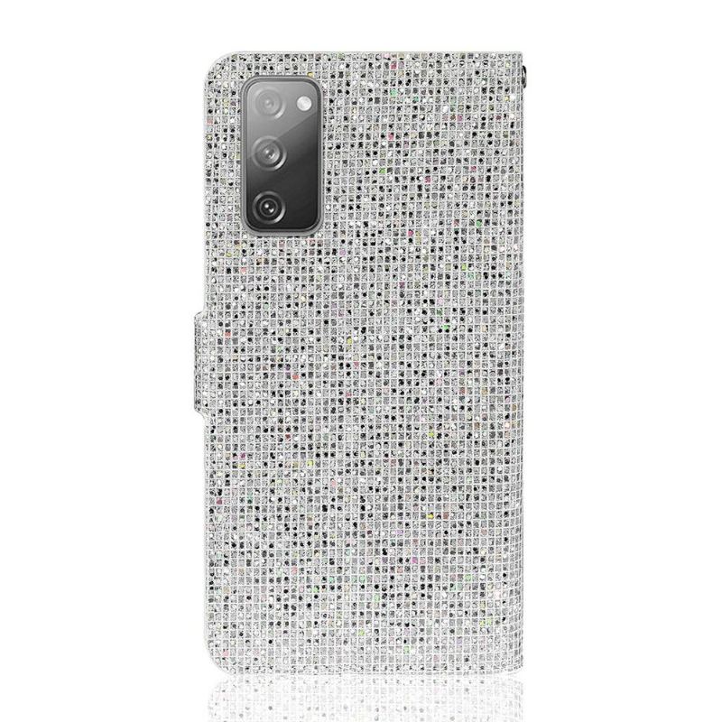 Folio-fodral För Samsung Galaxy S20 FE Glitterkorthållare