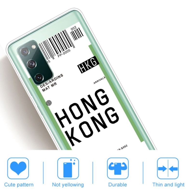 Skal För Samsung Galaxy S20 FE Boardingkort 07 Hong Kong