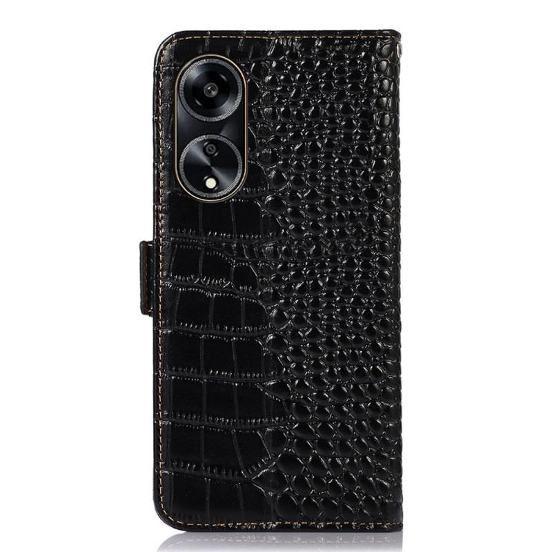 Fodral Oppo A98 5g Khazneh Crocodile Style Rfid Blockering