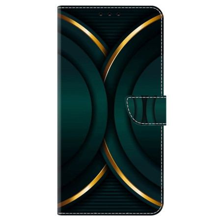 Läderfodral Oppo A98 5g Telefonfodral Gyllene Kontur