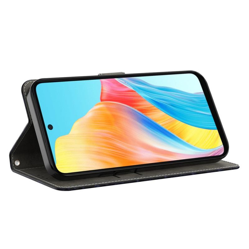 Läderfodral Oppo A98 5g Telefonfodral Lönnlöv