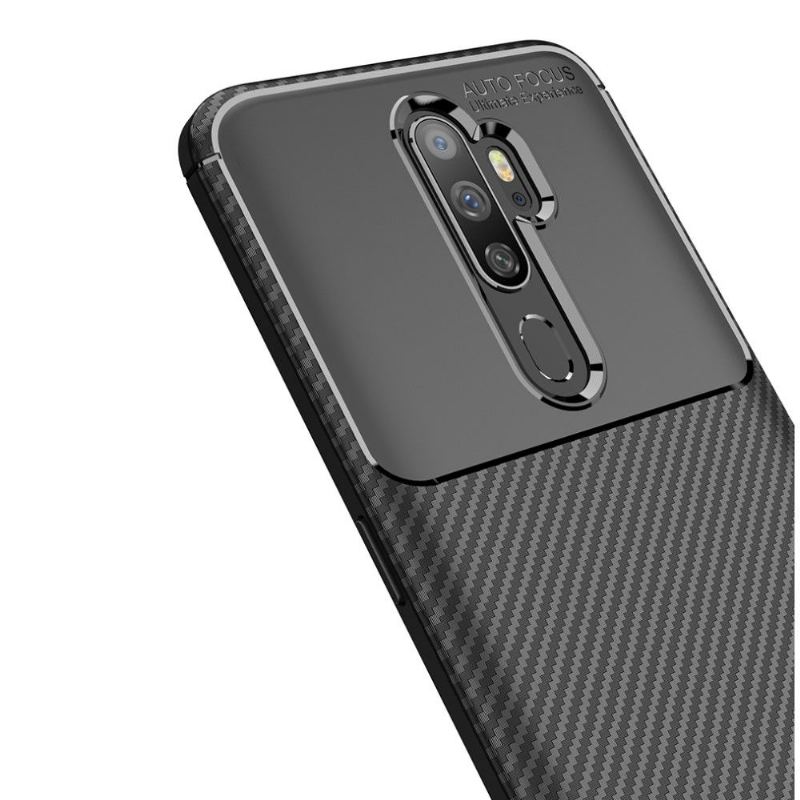 Skal För Oppo A9 2020 Bedrijf Gel Carbon Fiber Style