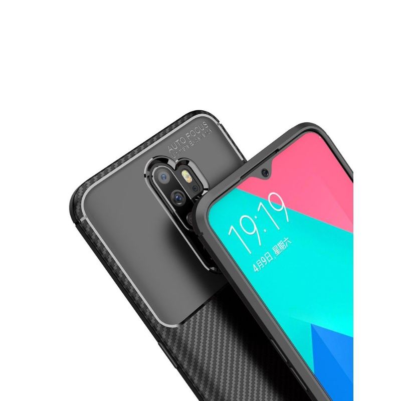 Skal För Oppo A9 2020 Bedrijf Gel Carbon Fiber Style