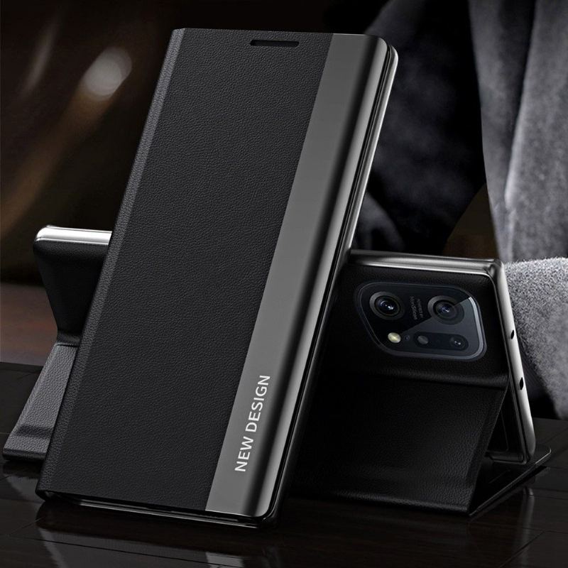 Fodral Case För Oppo Find X5 Pro Business Lädereffektmagnet