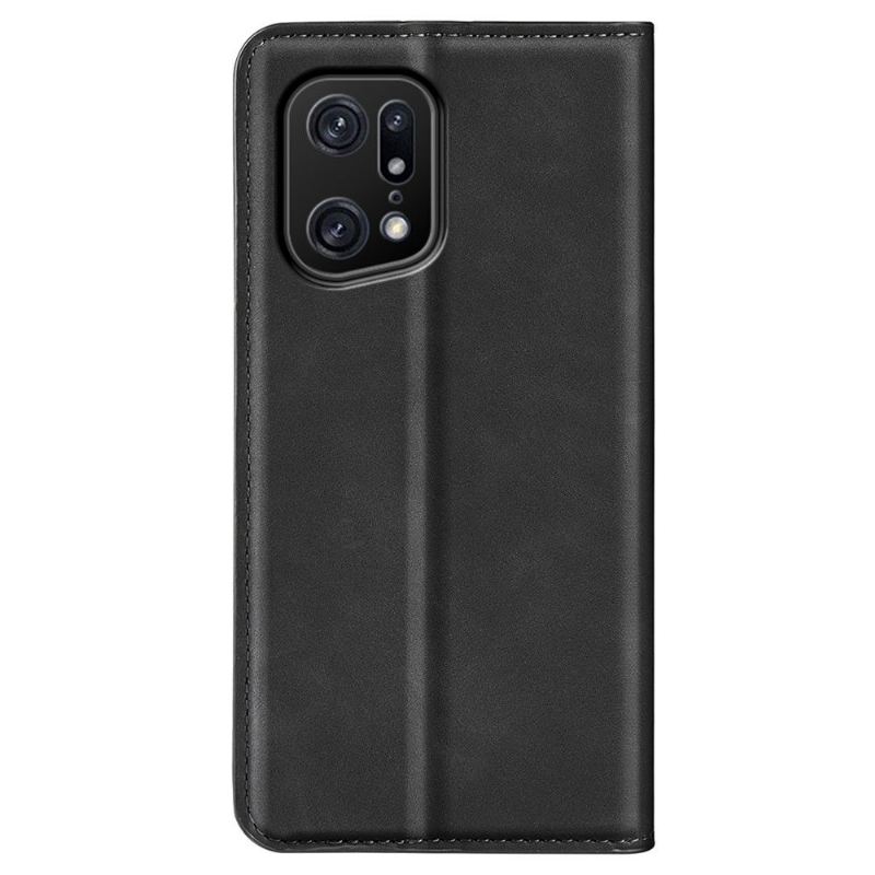 Fodral Case För Oppo Find X5 Pro Fallskydd Stativ I Konstläder