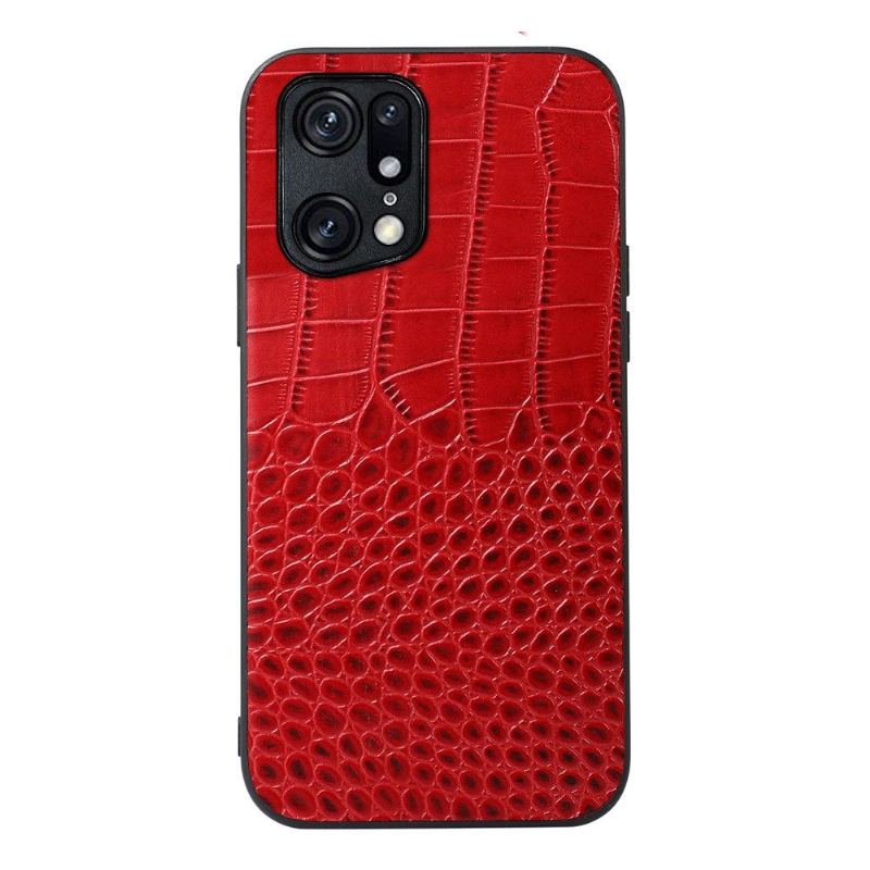 Skal För Oppo Find X5 Pro Colette Croc Effect Läder