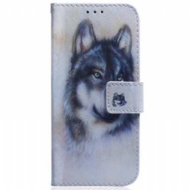 Fodral iPhone 15 Wolf Akvarell