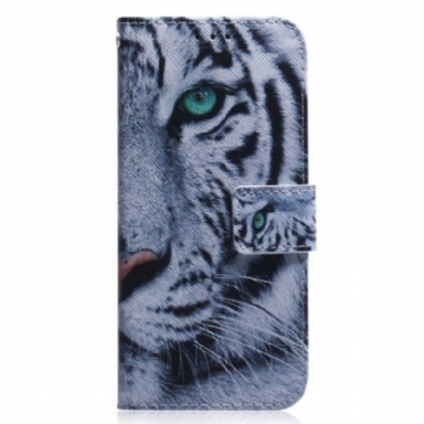 Fodral Oppo Reno 8 Med Kedjar Strappy White Tiger