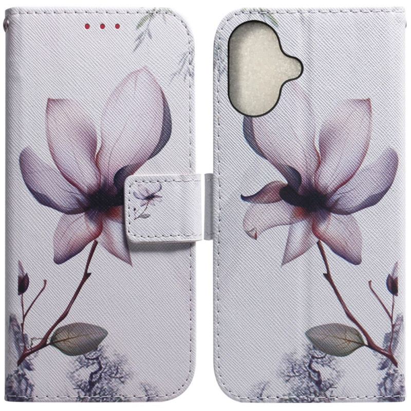 Fodral iPhone 16 Rosa Blomma