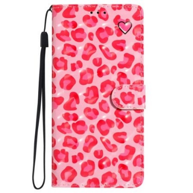 Fodral iPhone 16 Rosa Leopardtryck Med Rem