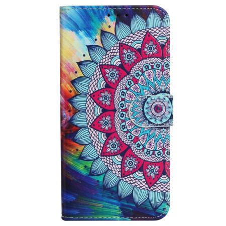 Läderskal Fodral iPhone 16 Fantastisk Mandala Med Rem