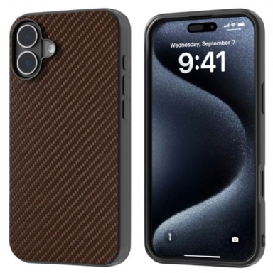 Skal iPhone 16 Abeel Carbon Fiber Texture