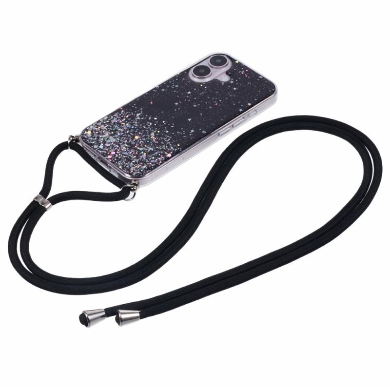 Skal iPhone 16 Telefonfodral Sequin Series Cord