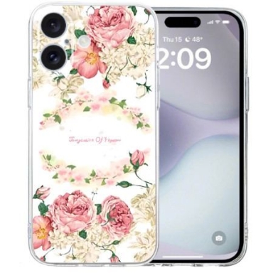 Skal iPhone 16 Transparent Edge Roses